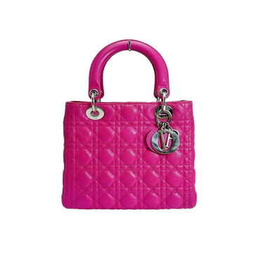 Christian Dior Pink Leather Handbag Shoulder Bag ()