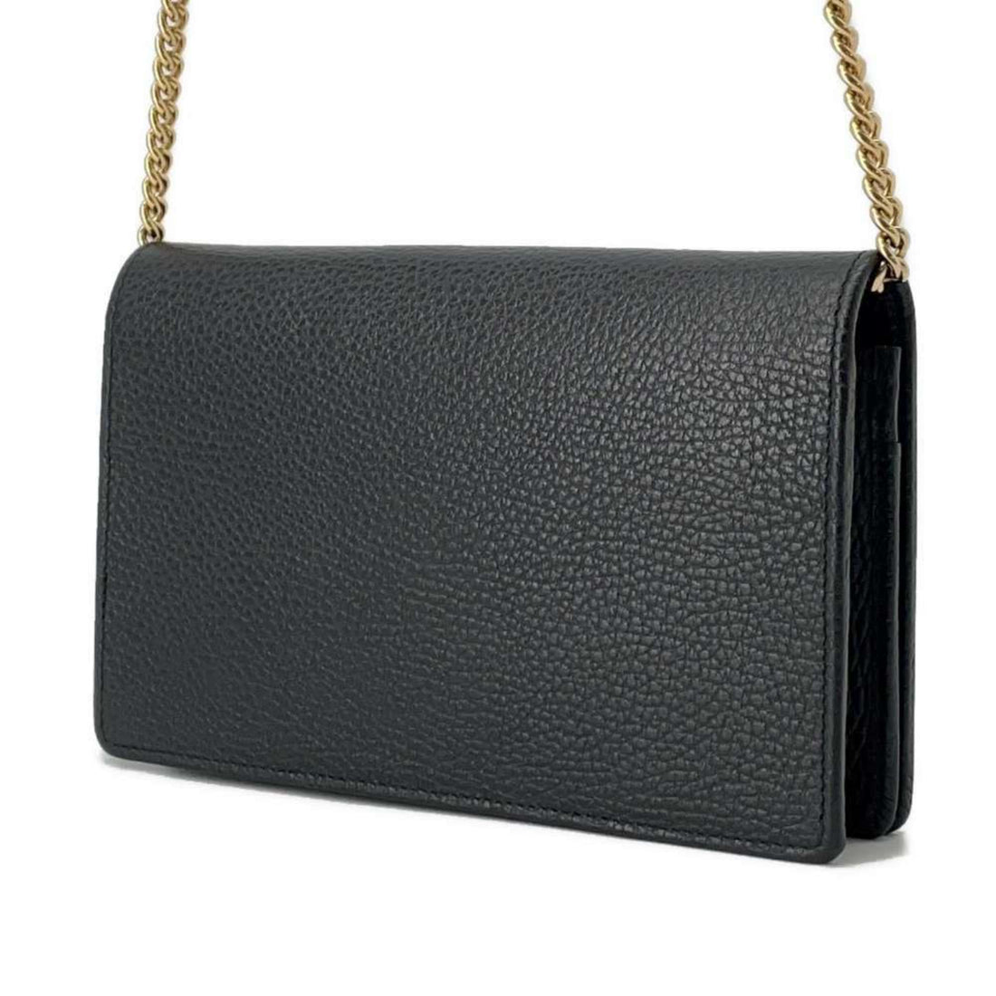 Gucci Black Leather Chain/Shoulder Wallet