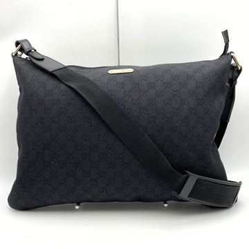 Gucci Black Gg Canvas Shoulder Bag Sling Bag