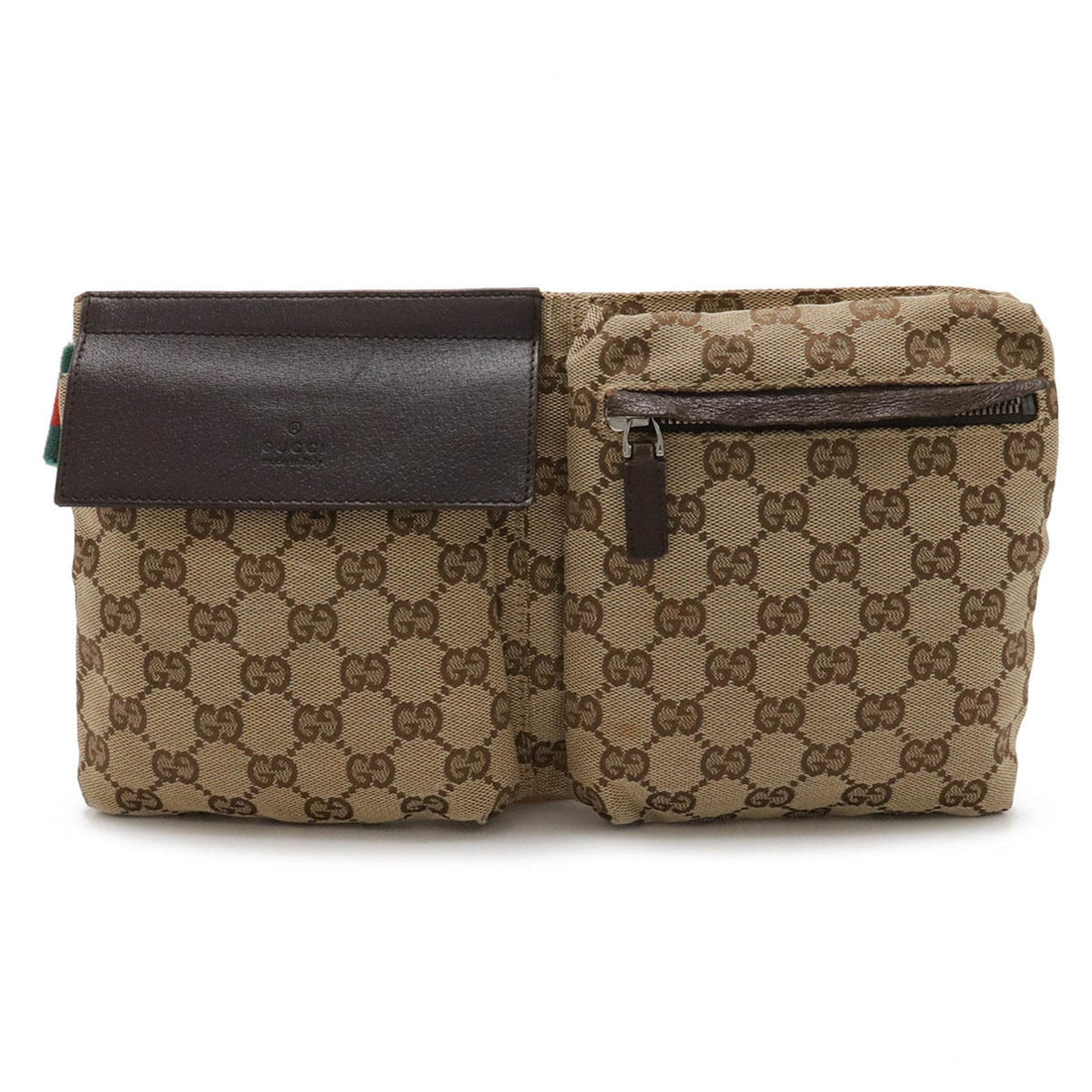 Gucci Dark Brown Gg Canvas Pouch Sling Bag