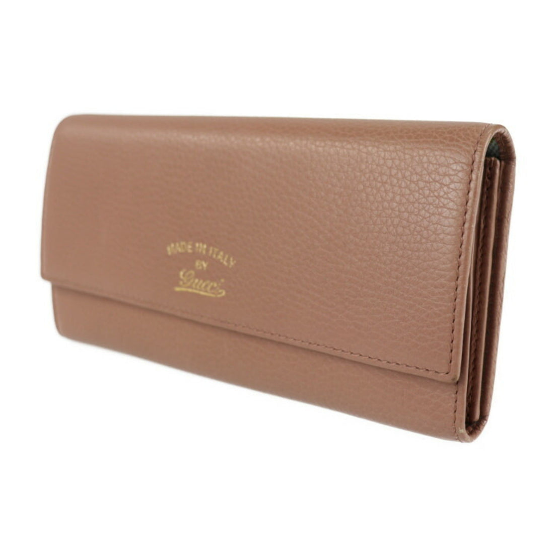 Gucci Gucci Swing Brown Pink Leather Long Wallet (Bi-Fold)