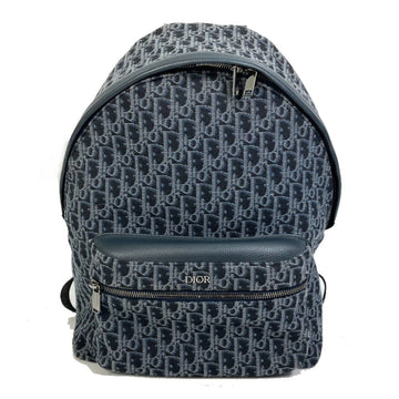 Christian Dior Navy Canvas Leather Backpack ()