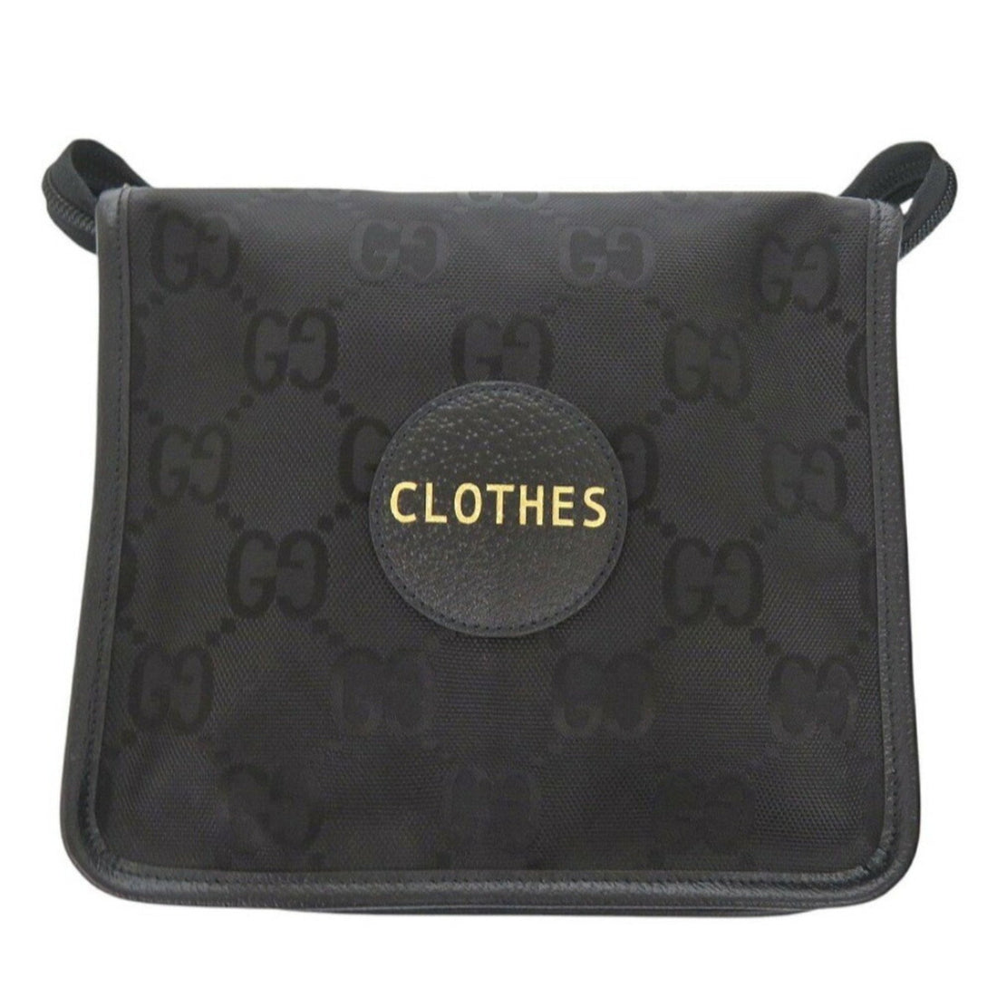 Gucci Black Nylon Canvas Leather Pouch