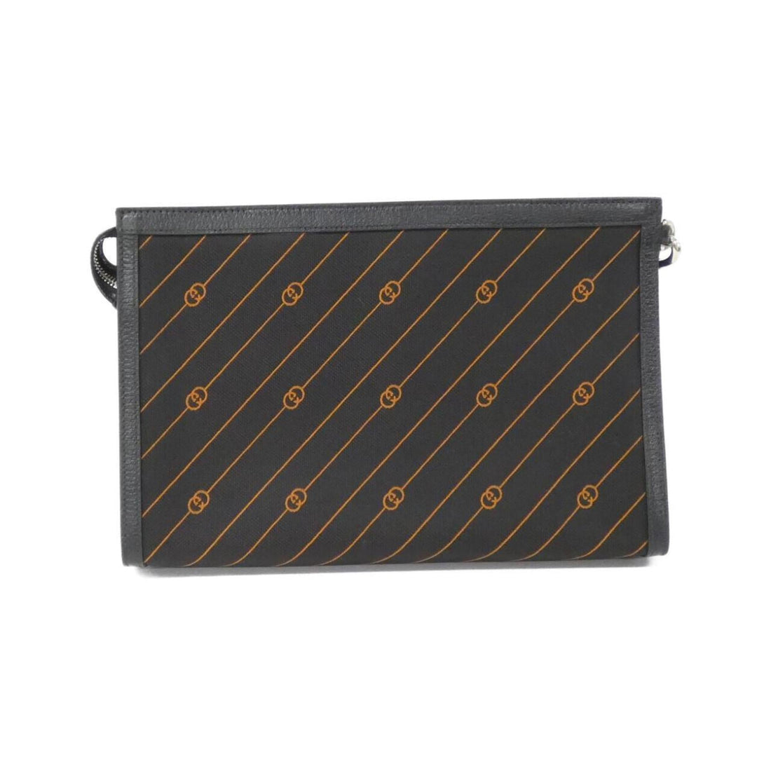 Gucci Black Orange Canvas Handbag