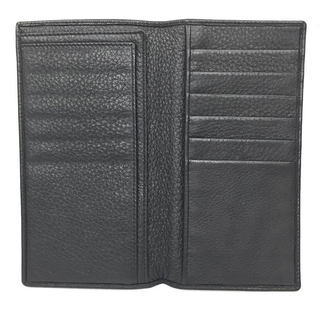 Gucci Black Leather Long Bill Wallet (Bi-Fold)