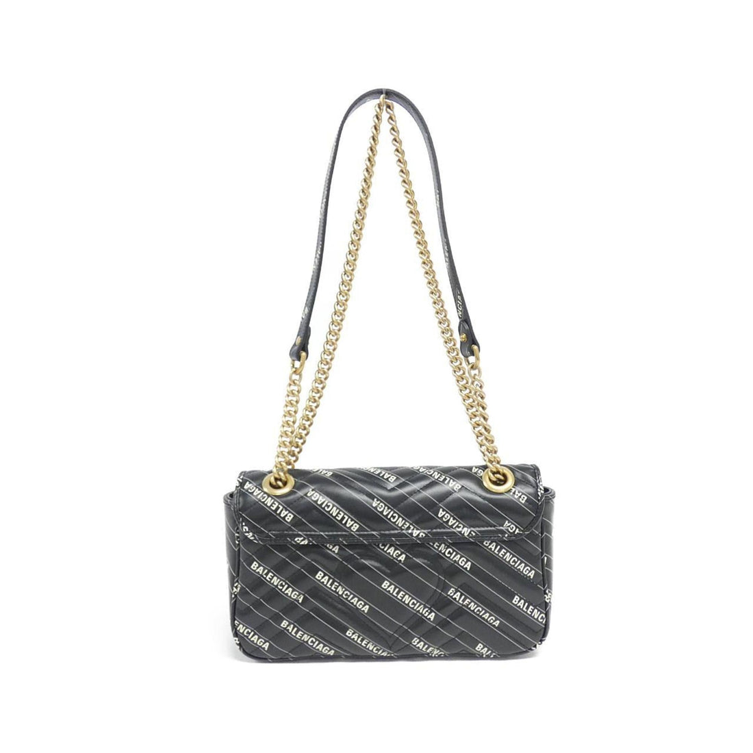 Gucci Black White Leather Shoulder Bag