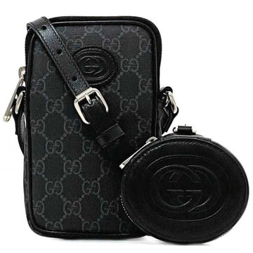 Gucci Black Gg Supreme Pochette Pouch Shoulder Bag