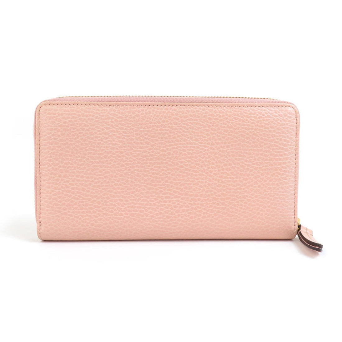 Gucci Pink Beige Leather Long Wallet (Bi-Fold)