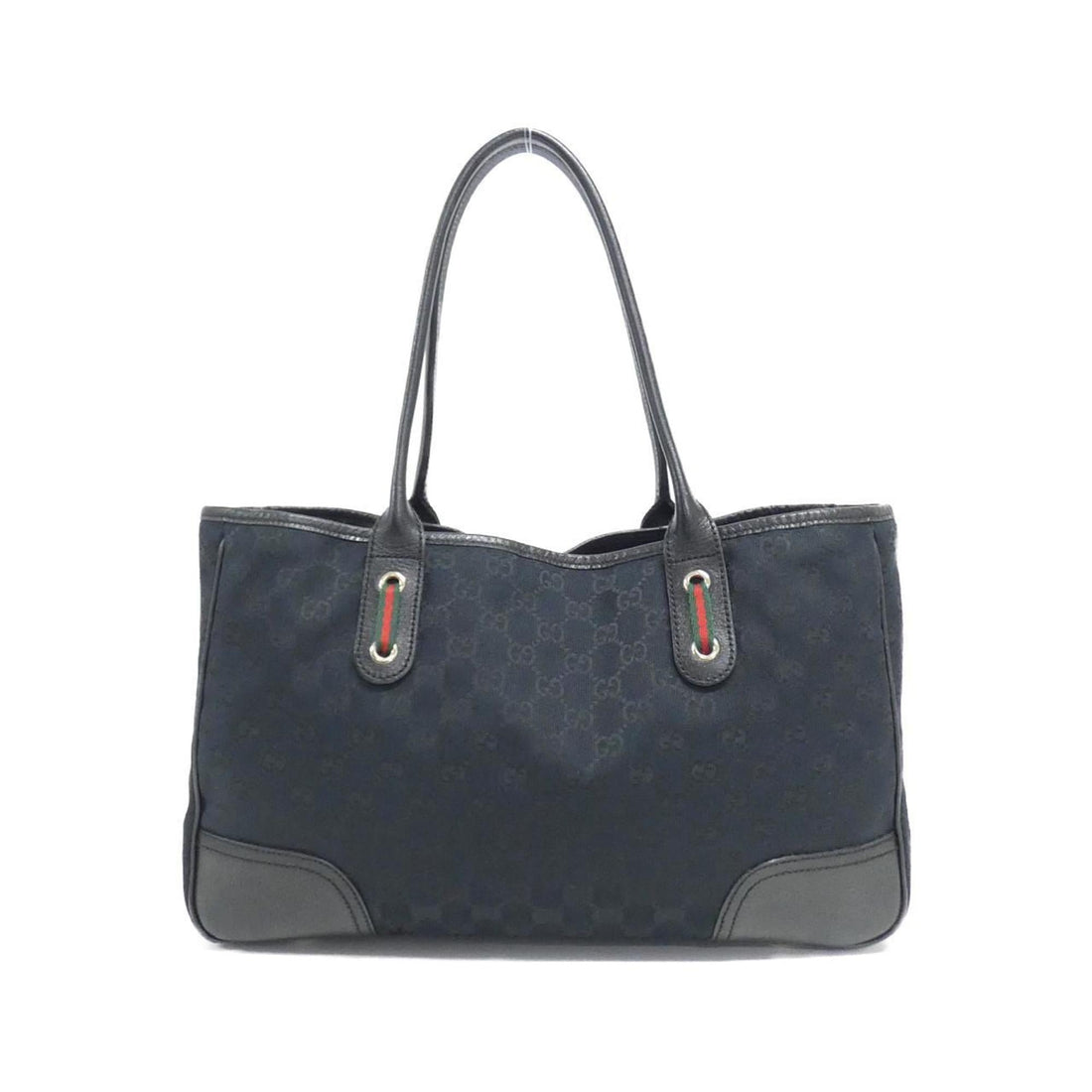 Gucci Black Gg Canvas Tote Bag