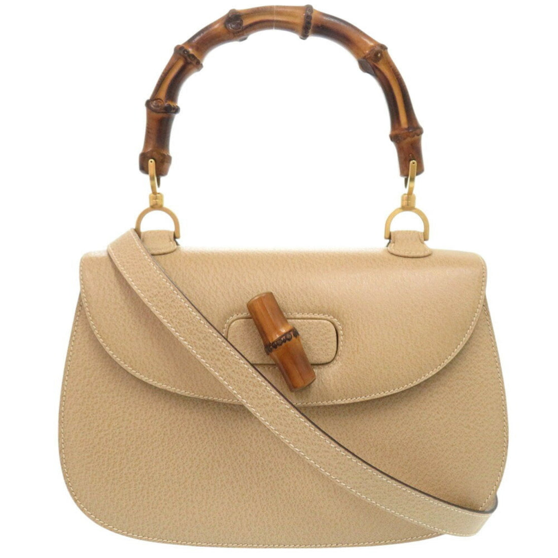 Gucci Beige Leather Handbag Shoulder Bag