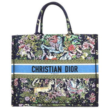Christian Dior Navy Canvas Handbag Tote Bag ()
