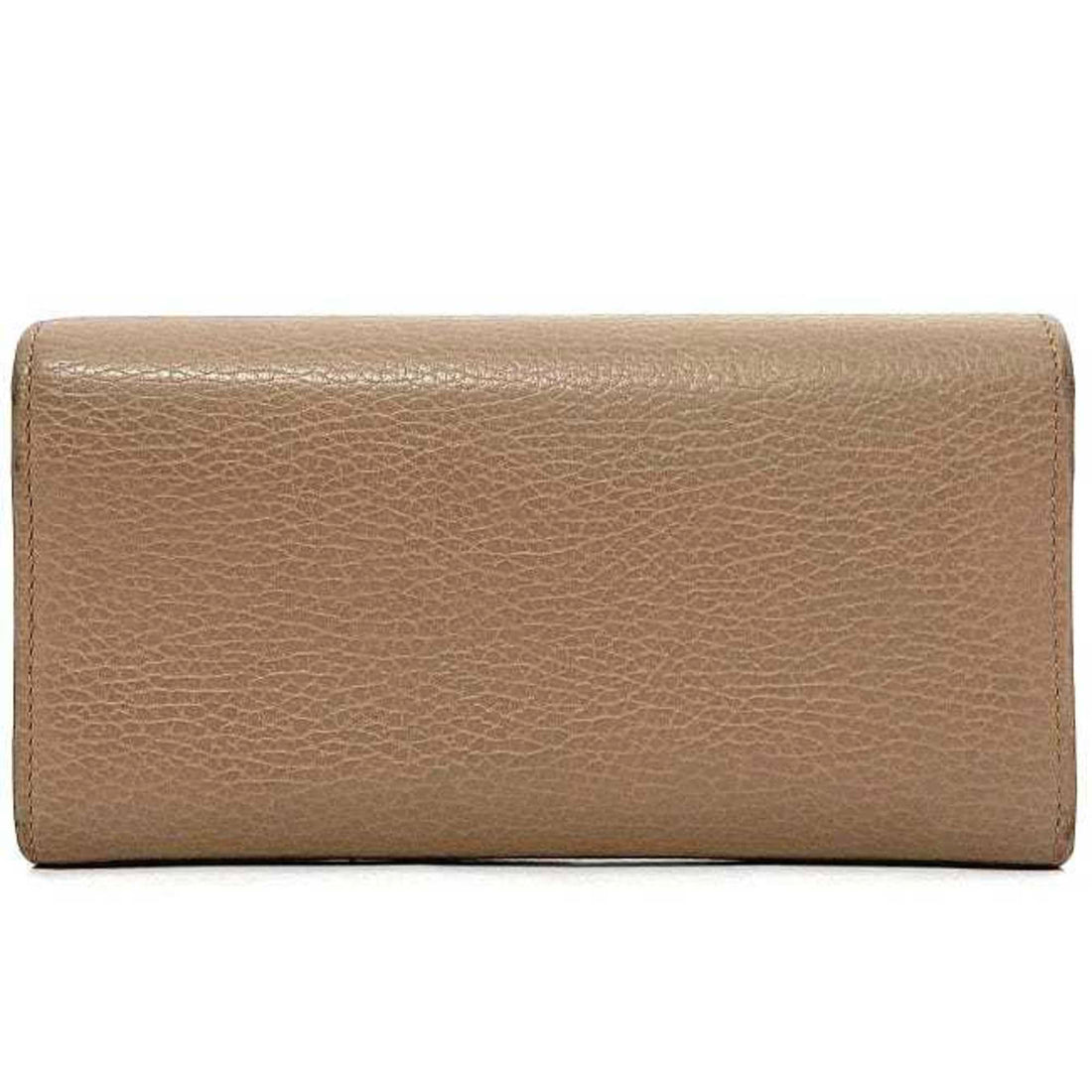 Gucci Pink Beige Leather Long Wallet (Bi-Fold)