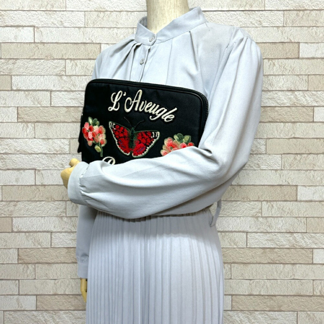 Gucci Black Canvas Clutch Bag