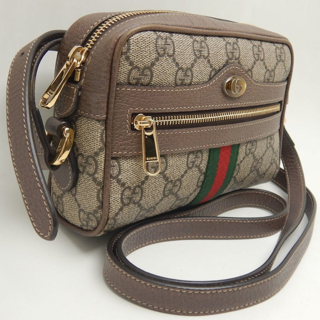 Gucci Beige Brown Gg Supreme Canvas Shoulder Bag