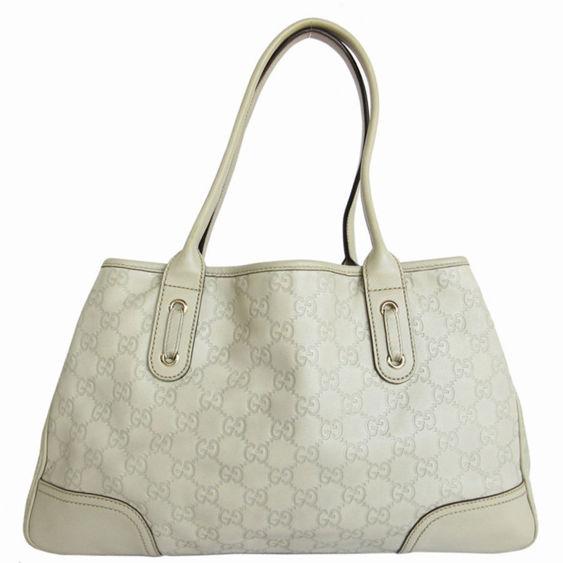 Gucci Beige Leather Handbag Tote Bag