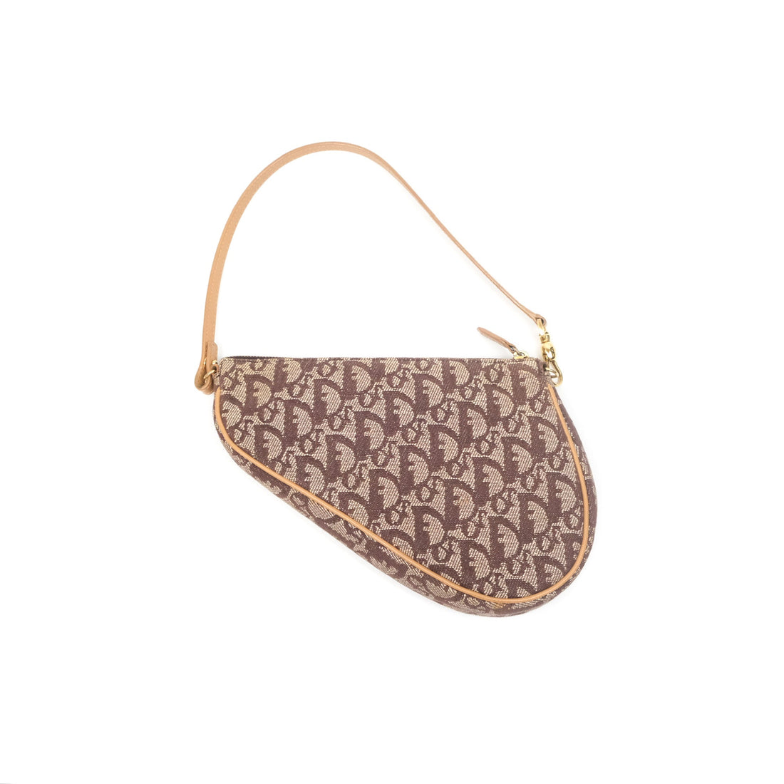 Dior Vintage Mini Saddle Bag Borwn Dior Oblique Jacquard