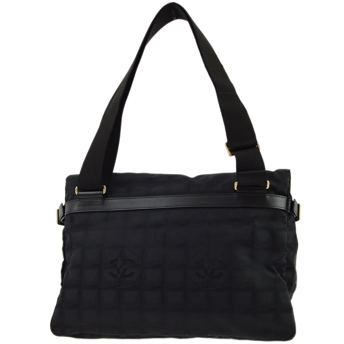 New 1:1 Rep Top Quality Chanel Black Jacquard Travel Line Messenger Shoulder Bag
