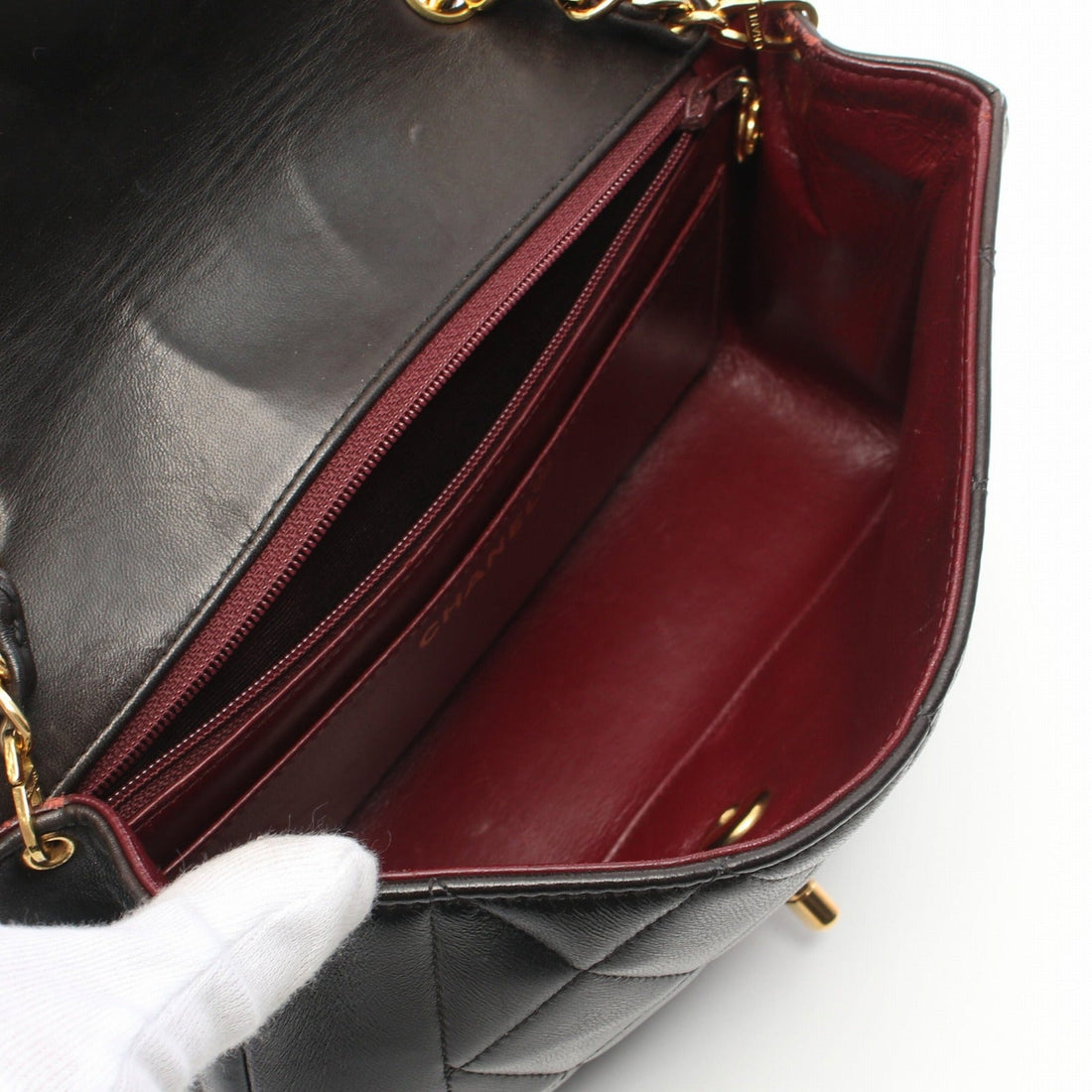 Top Quality Chanel Lambskin Diana Chain Shoulder Bag