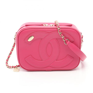 Top Quality Chanel Leather Camera Shoulder Bag Pink