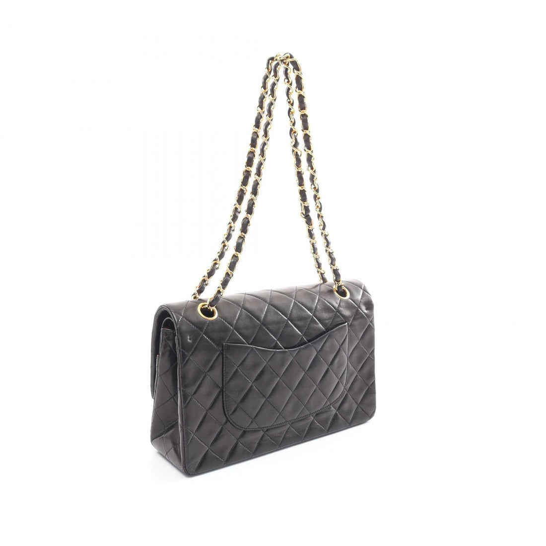 Top Quality Chanel Matelasse W Flap Shoulder Bag Black