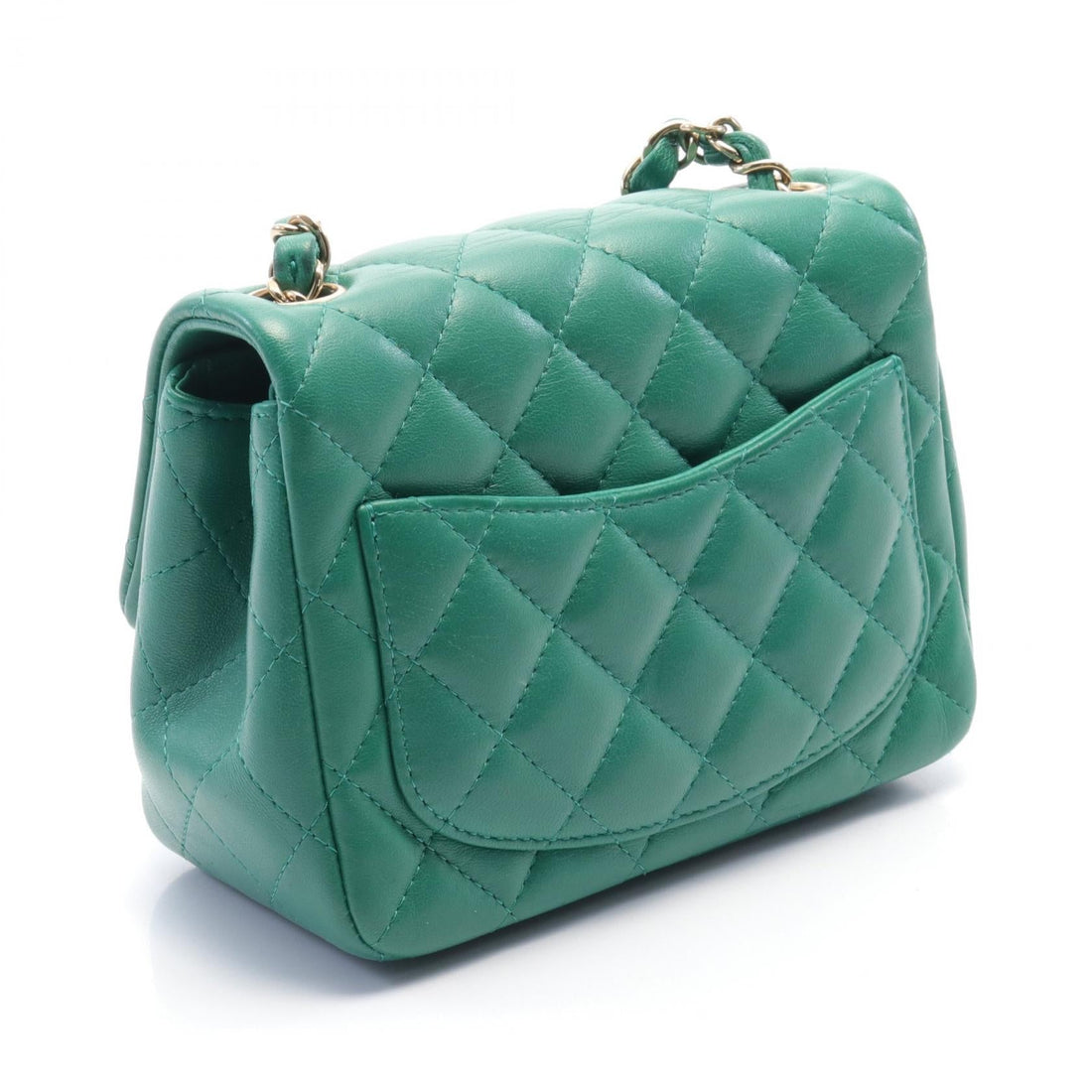 Top Quality Chanel Mini Matelasse Leather Shoulder Bag Green