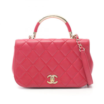Top Quality Chanel Matelasse Lambskin Shoulder Bag Pink