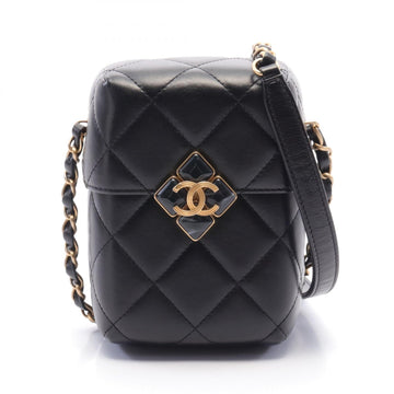 Top Quality Chanel Lambskin Matelasse Shoulder Bag Black