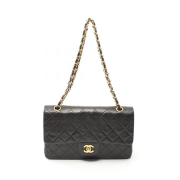 Top Quality Chanel Matelasse W Flap Shoulder Bag Black