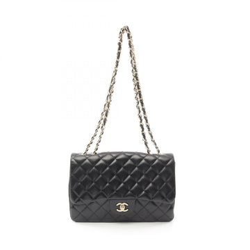 Top Quality Chanel Lambskin Single Flap Shoulder Bag Black