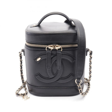 Top Quality Chanel Lambskin Coco Mark Handbag Black AS0323