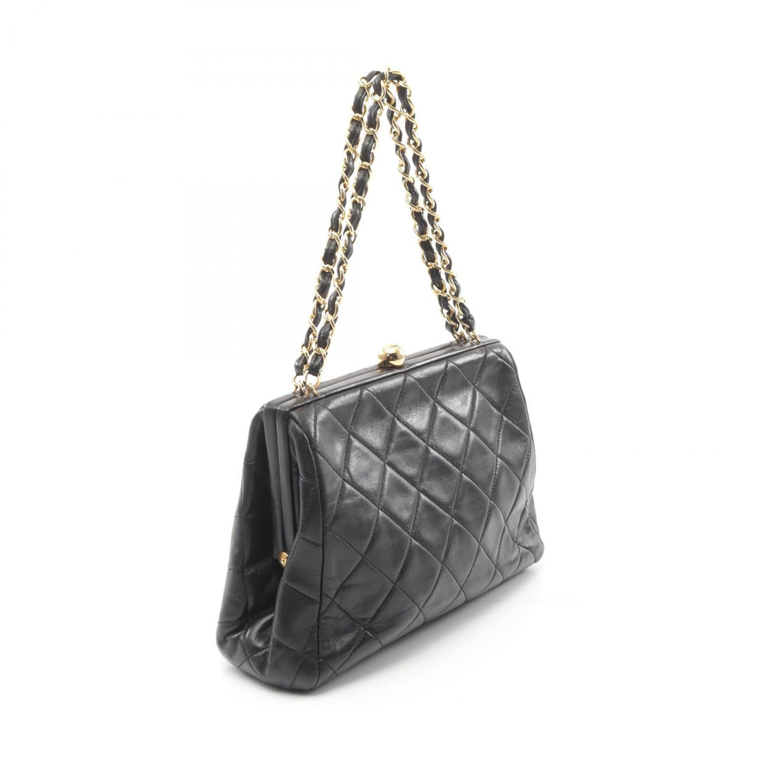 Top Quality Chanel Lambskin Matelasse Handbag Black