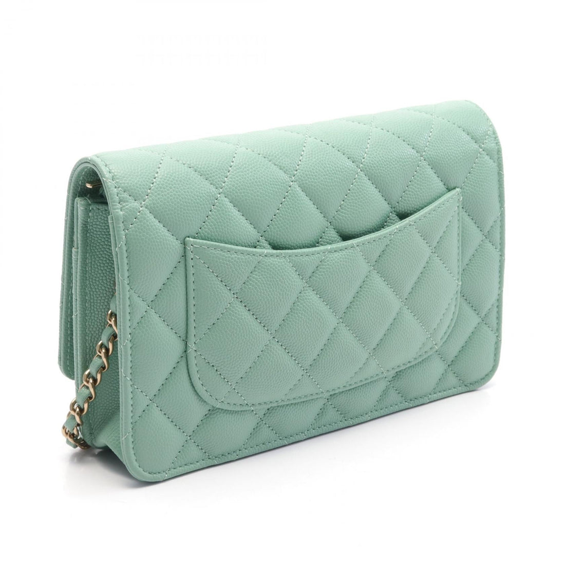 Top Quality Chanel Matelasse Leather Shoulder Bag Green