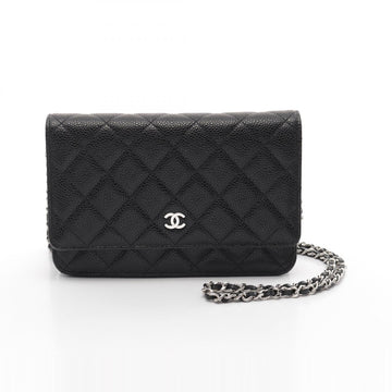 Top Quality Chanel Caviar Skin Matelasse Shoulder Bag Black