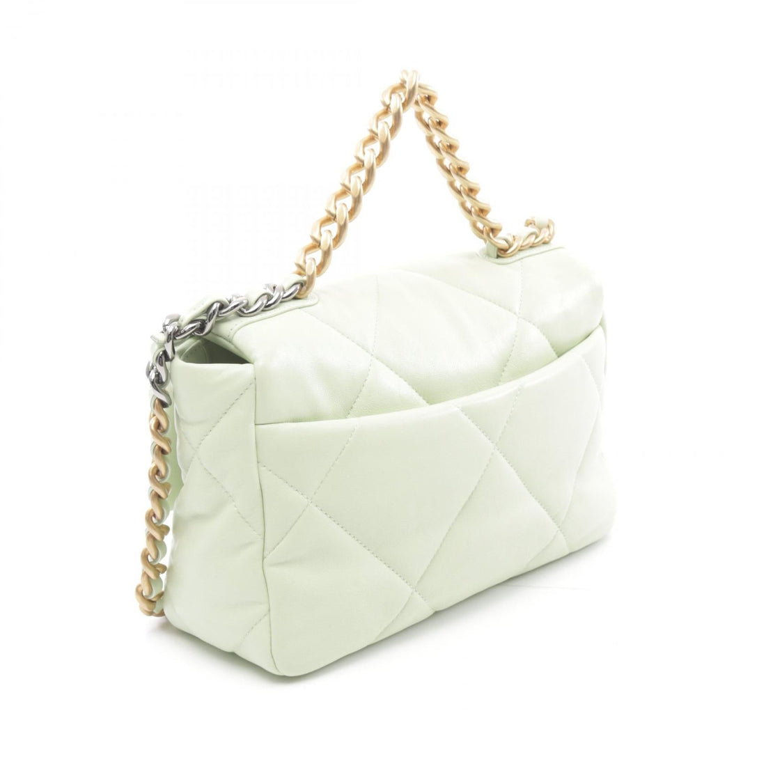 Top Quality Chanel 19 Matelasse Leather Shoulder Bag Green