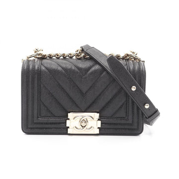 Top Quality Chanel Boy Small Chevron Leather Shoulder Bag