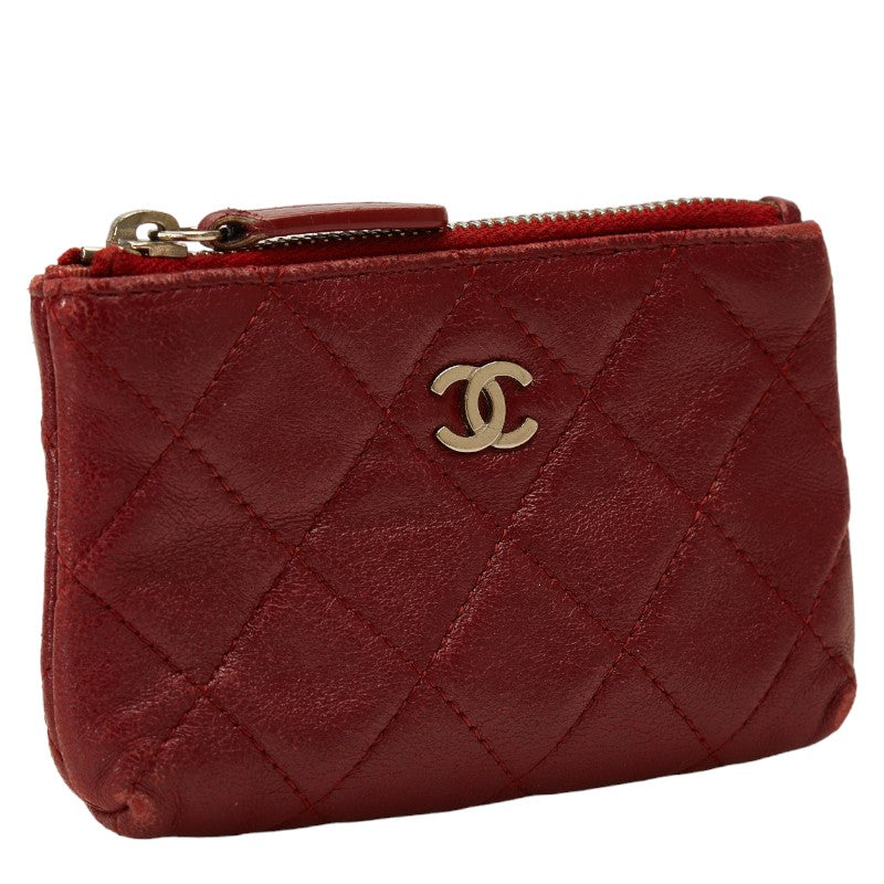 New 1:1 Rep Top Quality Chanel Matrases Cocomark Coin Cases Wine Red  Leather  CHANEL