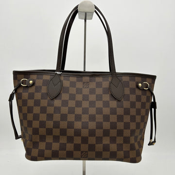 Louis Vuitton Neverfull PM Damier Ebene Tote Bag Brown