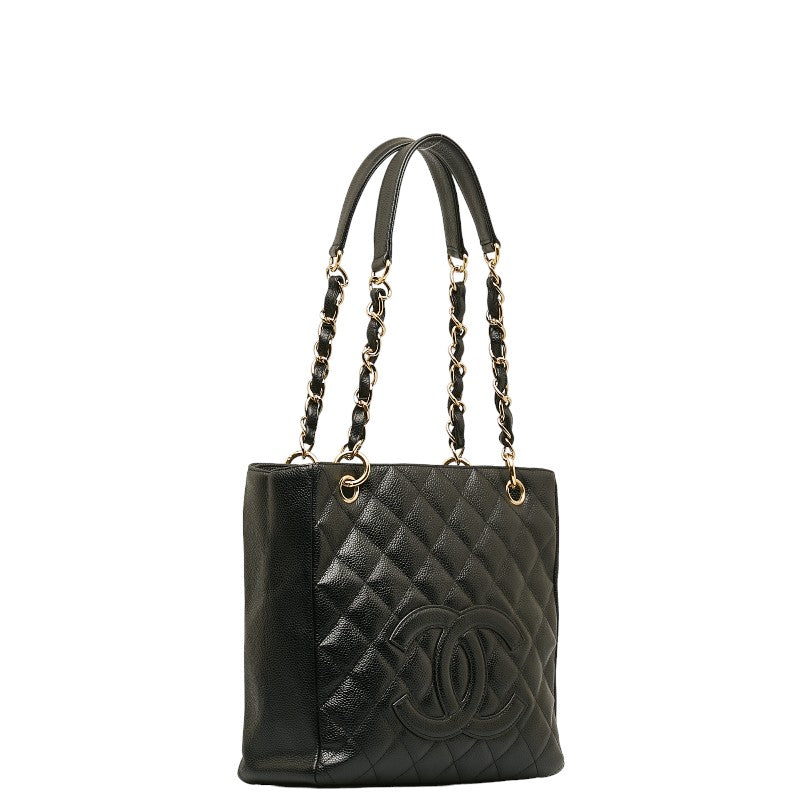 New 1:1 Rep Top Quality Chanel Mattress PT Tott Cocomark Chain Shoulder Bag Black Gold  Caviar S  CHANEL