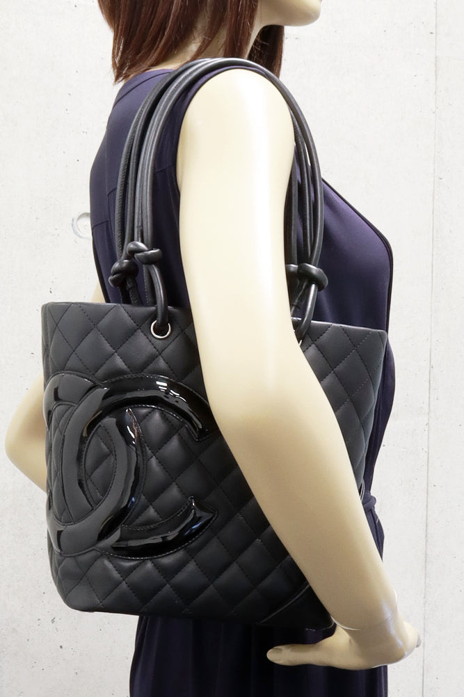 Top Quality Chanel Cambon Line Leather Enamel Shoulder Tote Bag A25167