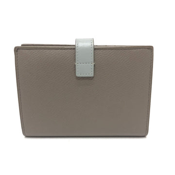 CELINE Folded wallet 10B643BRU leather gray Bicolor Medium Strap Wallet Women New 1:1