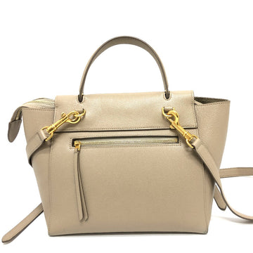 CELINE Handbag 189153 leather beige 2WAY handbag Women New 1:1