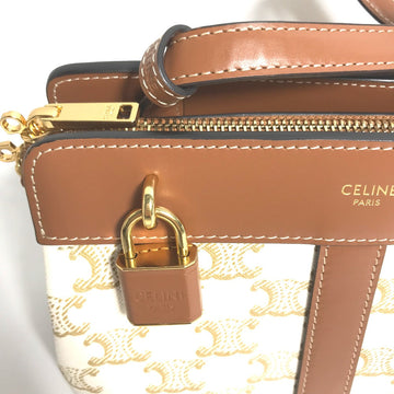 CELINE Shoulder Bag 191992BZJ leather white Teen Cava de France Women New 1:1