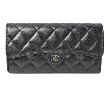 Top Quality Chanel Caviar Skin Long Wallet Timeless Classic Matelasse AP0241