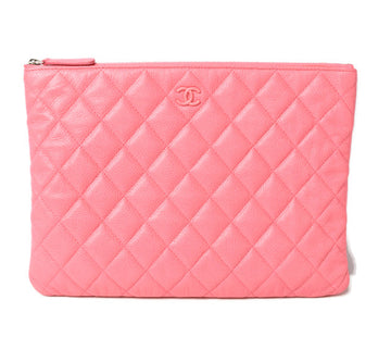 Top Quality Chanel Caviar Skin Clutch Bag/Flat Pouch Rose Pink