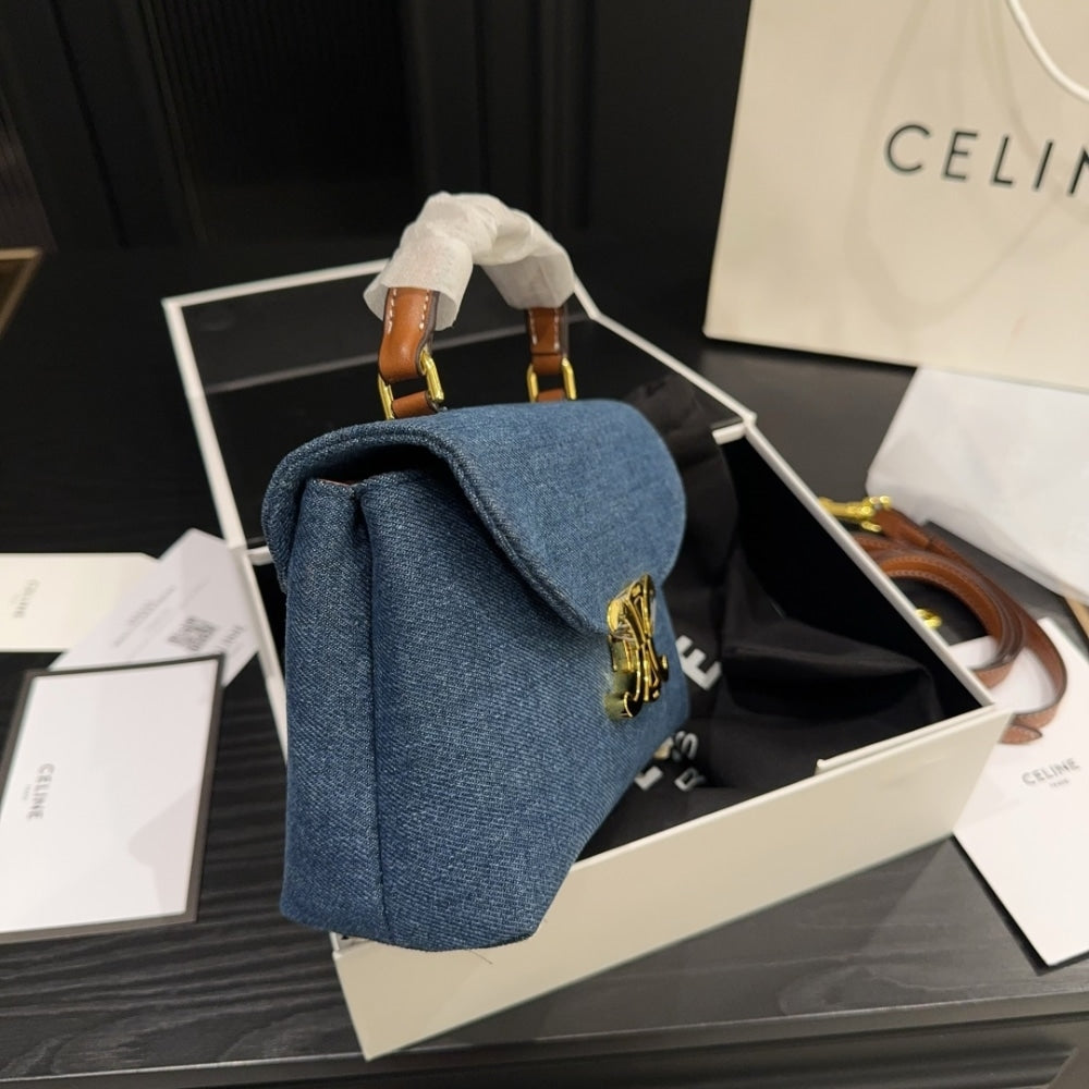 CELINE NINO TEEN DENIM BAG BLUE 20CM