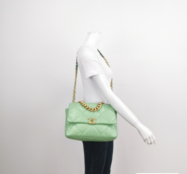 Chanel 19 Large Bag Green 24062178756265