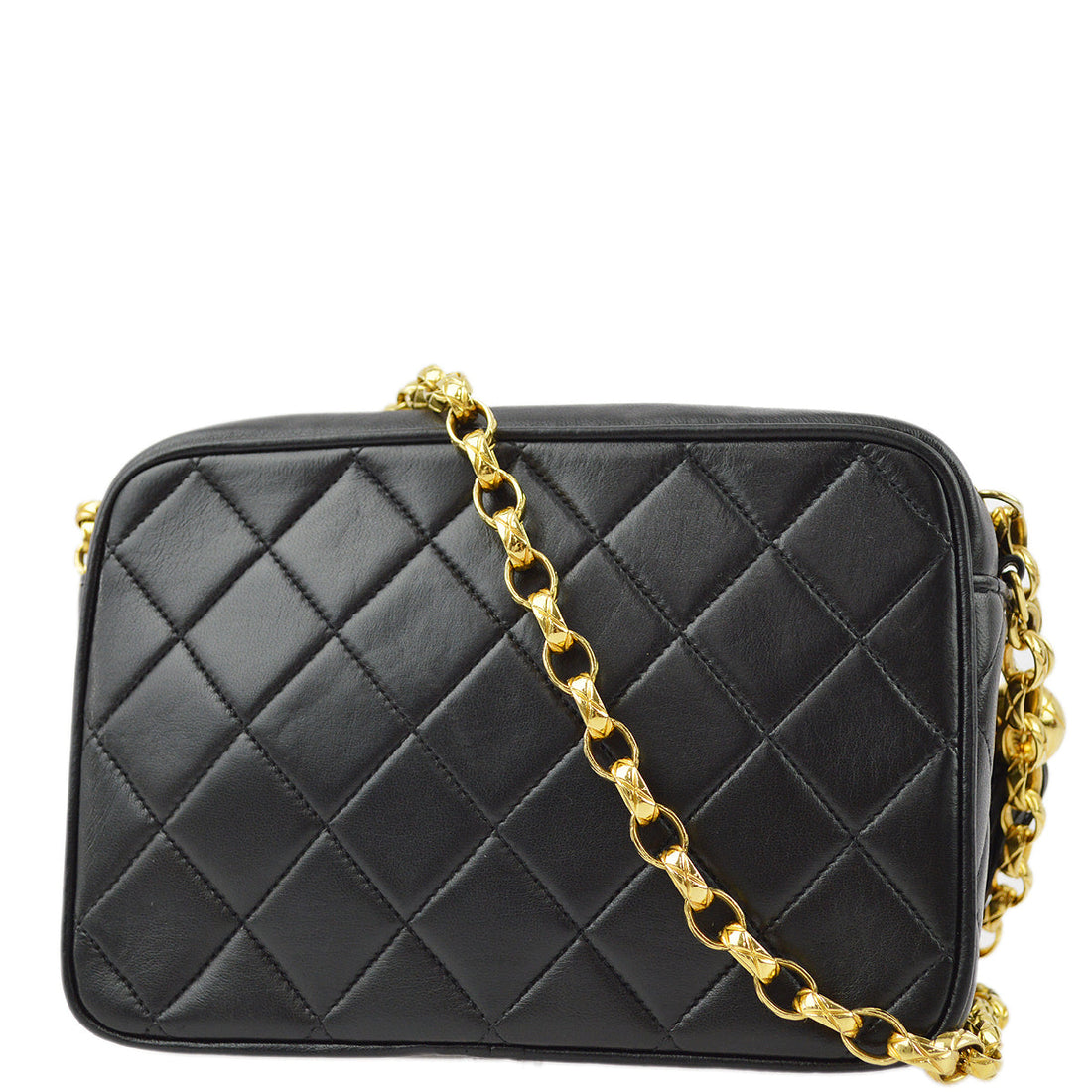 New 1:1 Rep Top Quality Chanel Black Lambskin Camera Bag Mini