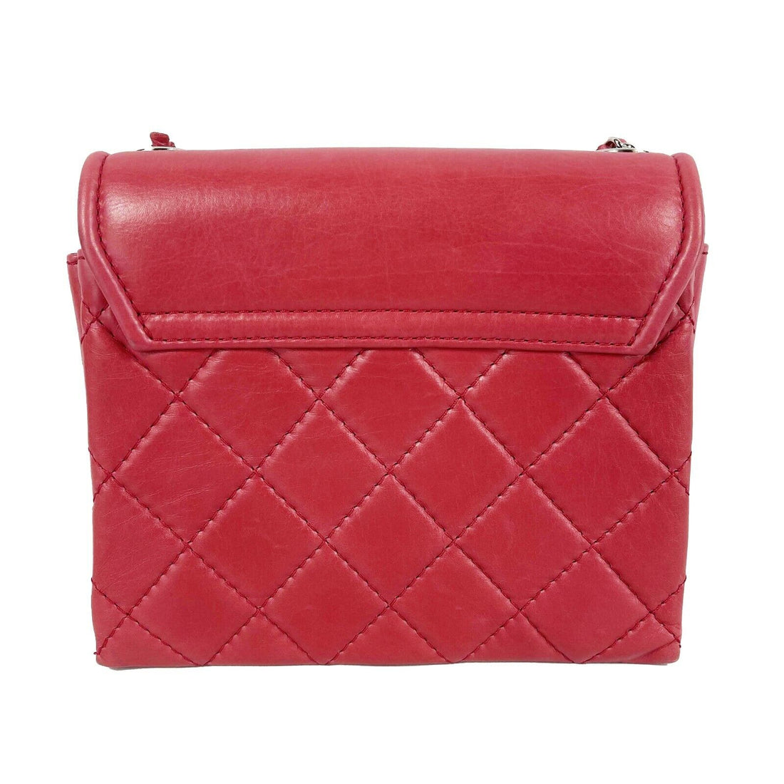 Top Quality Chanel - Mini Square New Quilted Lambskin Shoulder Crossbody - Pink / Silver
