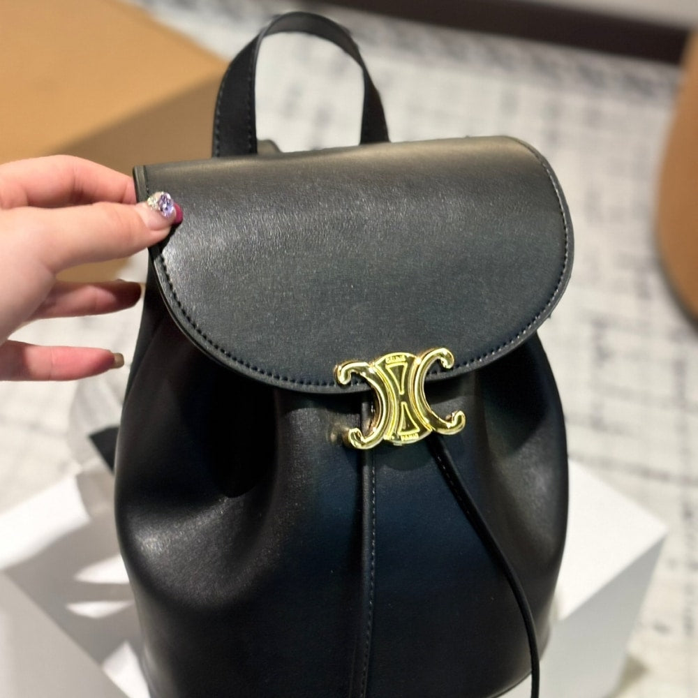 CELINE BACKPACK CELINE BONNIE IN SMOOTH BLACK 25CM 118703GGT 38NO