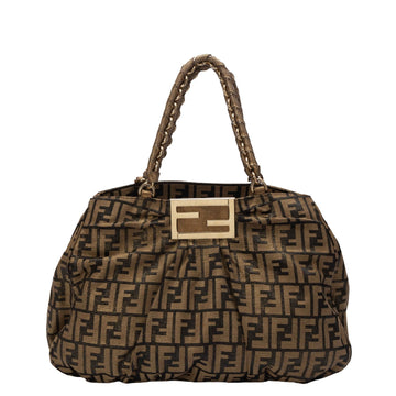 Fendi Tobacco Zucca Canvas Mia Shoulder Bag